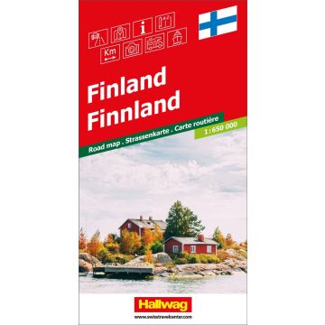 Carte routière Finlande 1:650 000 / Hallwag