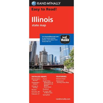 Strassenkarte Illinois State Map / Rand McNally