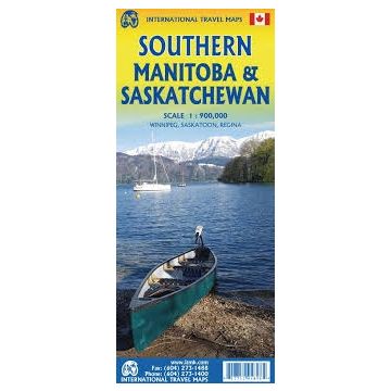 Strassenkarte Southern Manitoba & Saskatchewan 1:900 000 / ITMB