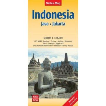 Strassenkarte Indonesia Java Jakarta 1:750 000 / 22 500 / Nelles