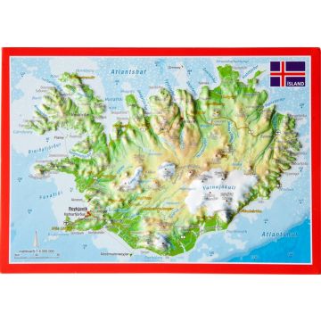 Islande carte postale en relief