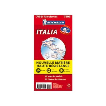 Carte routière Michelin 796 Italia 1:1 Mio. indéchirable