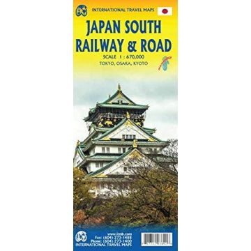 Strassenkarte Japan South Railway & Road 1:670 000 / ITMB