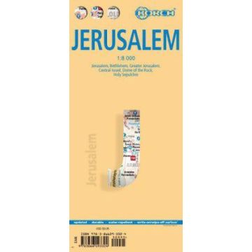 Stadtplan Jerusalem 1:8 000 / Borch