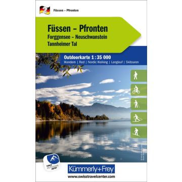Carte de randonnée Füssen Pfronten 1:35 000 / Kümmerly & Frey Outdoorkarte 2 