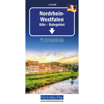 Carte routière Allemagne 03 Nordrhein-Westfalen 1:275 000 / Kümmerly & Frey