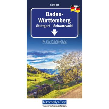 Strassenkarte Deutschland 07 Baden-Württemberg 1:275 000 / Kümmerly & Frey