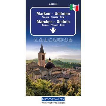 Strassenkarte Italien 09 Marken Umbrien 1:200 000 / Kümmerly & Frey