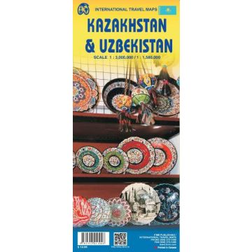 Strassenkarte Kazakhstan 1:3 Mio. Uzbekistan 1:1 580 000 / ITMB