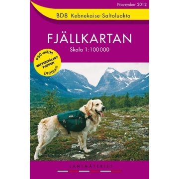 Carte de randonnée Fjällkarta BD 8 Kebnekaise Saltoluokta 1:100 000 / Lantmäteriet