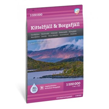 Carte de randonnée Kittelfjäll Borgafjäll 1:100 000 / Calazo