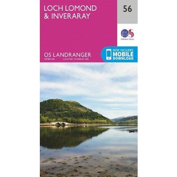Topografische Karte OS 56 Loch Lomond & Inveraray 1:50 000 / Landranger Map
