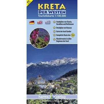 Carte de randonnée Kreta Westen (Crète ouest) 1:100 000 /  Harms