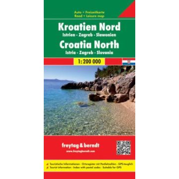 Carte routière Croatie Nord 1:200 000 / Freytag & Berndt