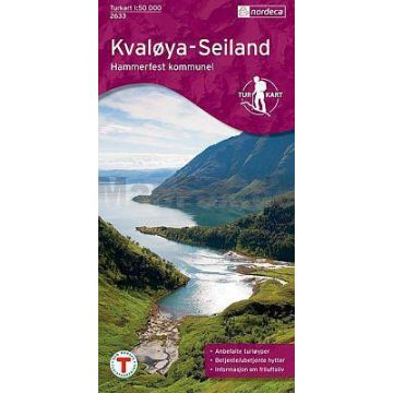 Carte de randonnée Turkart 2633 Kvaloya Seiland 1:50 000 / Nordeca