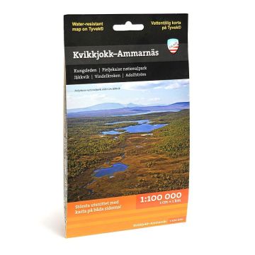 Carte de randonnée Kvikkjokk Ammarnäs 1:100 000 / Calazo