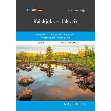 Outdoorkartan 4 Kvikkjokk-Jäkkvik 1:75 000 / Norstedts