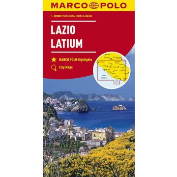Carte routière Latium 1:200 000 / Marco Polo Italie 9