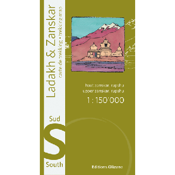 Trekking Map Ladakh Zanskar Sud 1:150 000 / Olizane