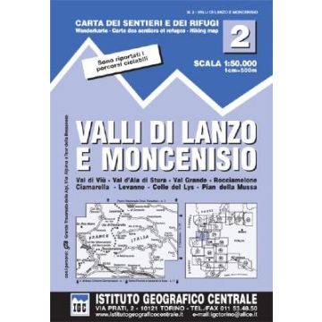 Wanderkarte IGC 2 Valli di Lanzo Moncenisio 1:50 000