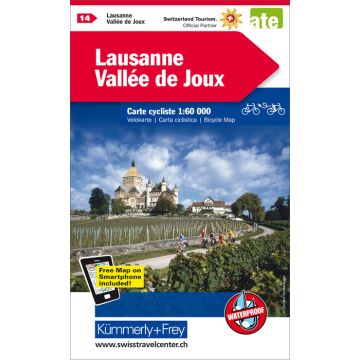 Carte cycliste Lausanne Vallée de Joux (14) 1:60000