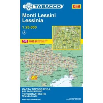 Carte de randonnée Tabacco 059 Monti Lessini Lessinia 1:25 000