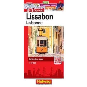 Plan de ville Lisbonne 3in1 City Map 1:15 000 / Hallwag