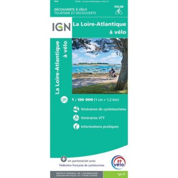 Velokarte La Loire-Atlantique à vélo 1:120 000 / IGN