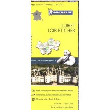 Strassenkarte Michelin 318 Loiret Loir-et-Cher 1:150 000