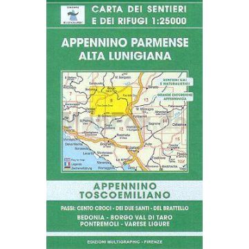Wanderkarte Multigraphic 9 Appennino Parmense, Alta Lunigiana 1:25 000