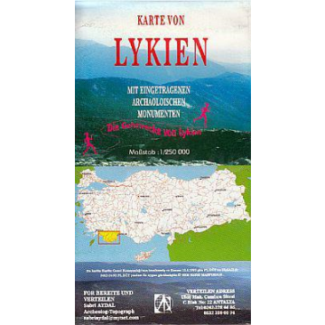 Strassenkarte Lykien Türkei 1: 250 000 / Aydal