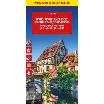 Carte routière Vosges Alsace Forêt Noire 1:200 000 / Marco Polo