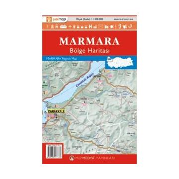 Strassenkarte Marmara Region Türkei 1:400 000 / Mep Medya