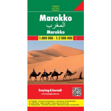 Strassenkarte Marokko 1:800 000 / 1:2 Mio. / Freytag & Berndt