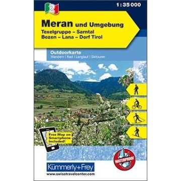 Carte de randonnée Meran und Umgebung 1:35 000 / Kümmerly + Frey