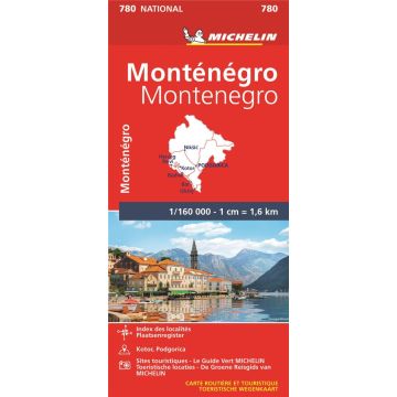 Carte routière Michelin 780 Monténégro 1:160 000