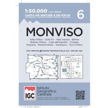 Wanderkarte IGC 6 Monviso 1:50 000 