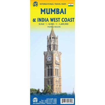 Stadtplan Mumbai 1:8 4000 / Strassenkarte India West Coast 1:600 000 / ITMB