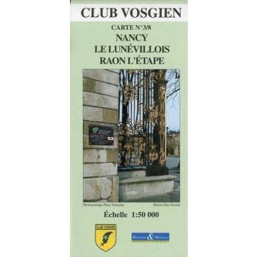 Carte de randonnée Nancy 3/8 1:50 000 / Club Vosgien IGN