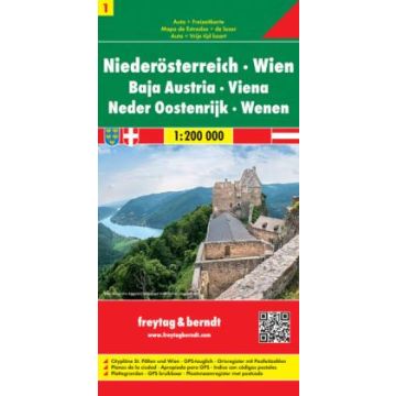 Strassenkarte Niederösterreich Wien 1:200 000 / Freytag & Berndt