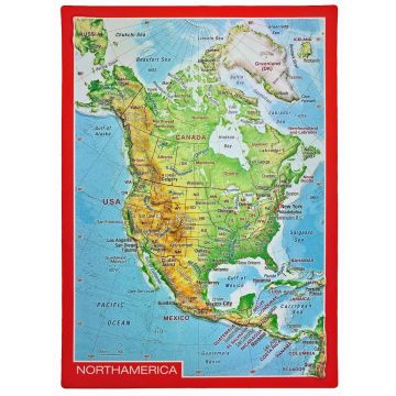 Nordamerika Reliefpostkarte 