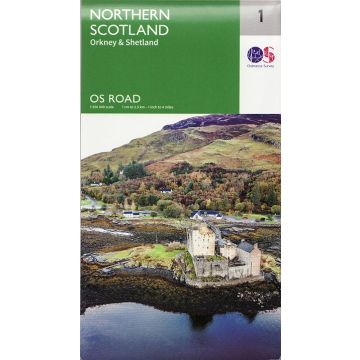 Carte routière Northern Scotland 1:250 000 / OS Road Map 1 
