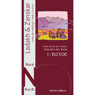 Trekking Map Ladakh Zanskar Nord 1:150 000 / Olizane