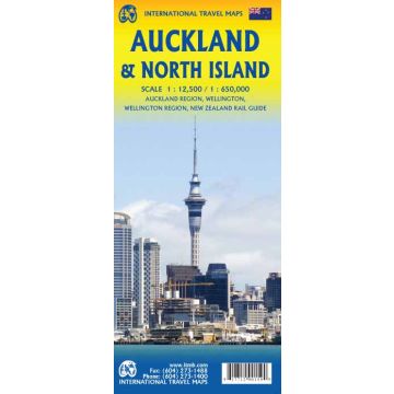 Stadtplan Auckland / Strassenkarte North Island 1:12 500 / 1:950 000 / ITMB