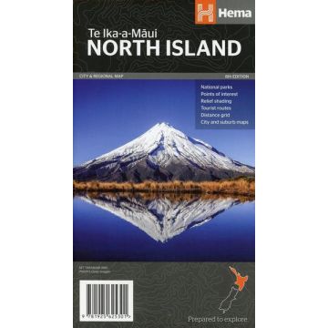 Carte routière North Island New Zealand 1:1 Mio. / Hema