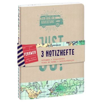 Notizhefte Fernweh 3er Pack