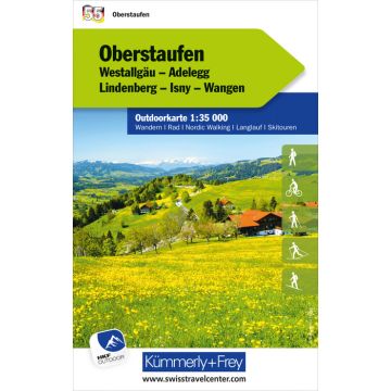 Carte de randonnée Oberstaufen 1:35 000 / Kümmerly & Frey Outdoorkarte 55