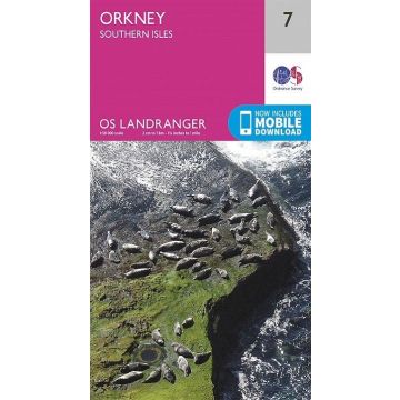 Topografische Karte OS 7 Orkney Southern Isles 1:50 000 / Landranger Map