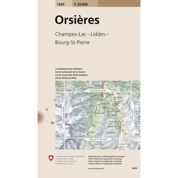 1345 Orsières 1:25 000 / Swisstopo
