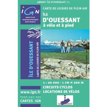 Carte cycliste Ile d'Ouessant 1:20 000 / IGN